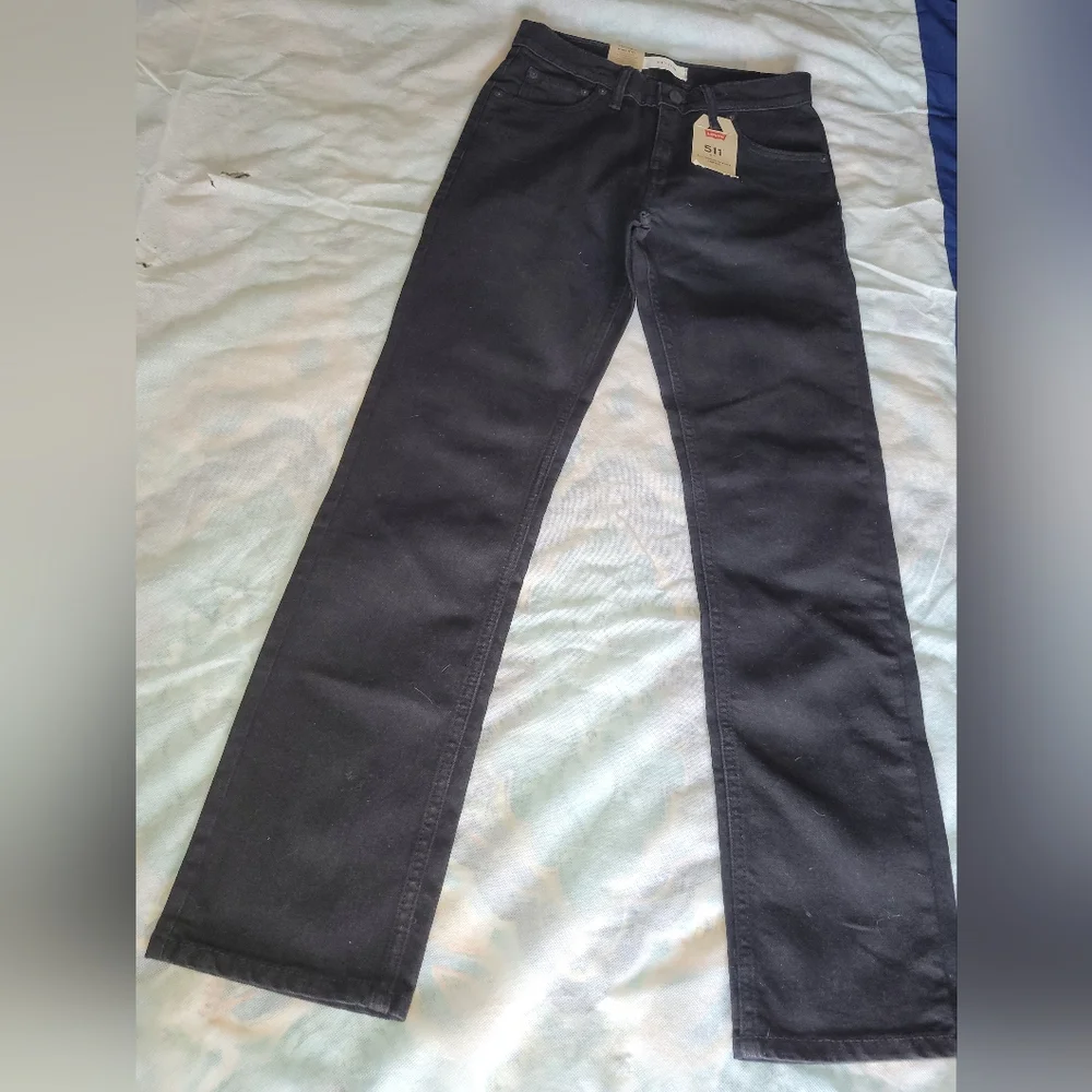 Levi's Boys 511 Slim Stretch Black Jeans - Picture 1 of 10